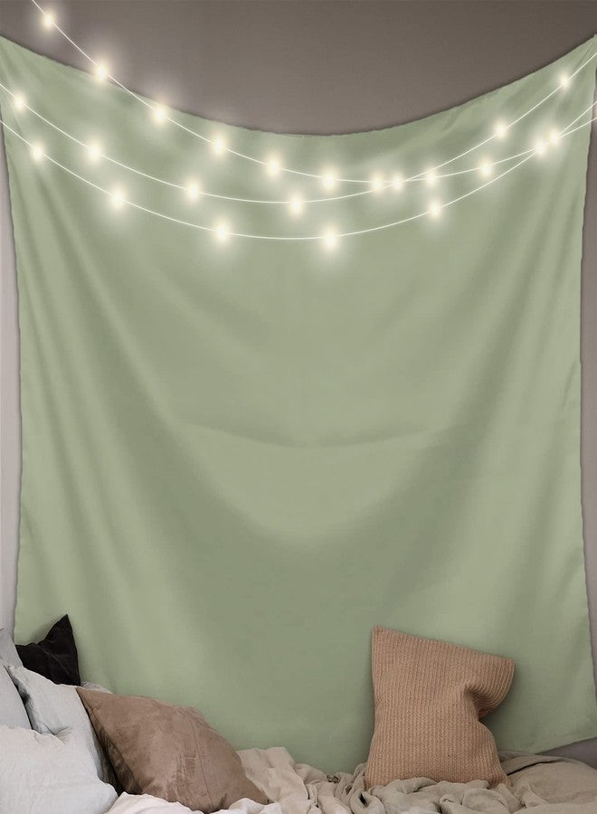 LooPoP Sage Green Tapestry Wall Hanging Tapestries Spring Green Solid Color Aesthetic Tapestry for Bedroom Living Room Dorm College Boys Girls Room Wall Art Decor Funny Decorative Backdrop 50x60 Inch - Image 1